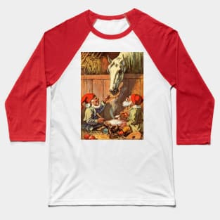 “Dinner in the Stables” by Jenny Nystrom Baseball T-Shirt